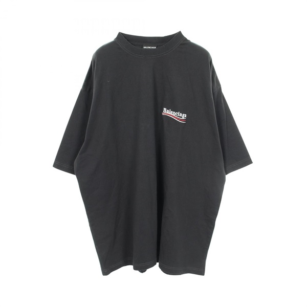 BALENCIAGA Political Campaign Distressed finish T-shirt 641675 cotton Used #XL