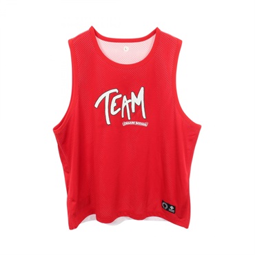 CHROME HEARTS MATTY BOY TEAM Reversible Mesh Tank top Nylon Red mens size L