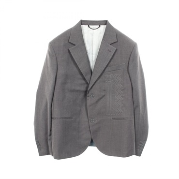 LOUIS VUITTON Embossed logo tailored jacket #50 RM222V ND7 HNJ04E wool Gray used