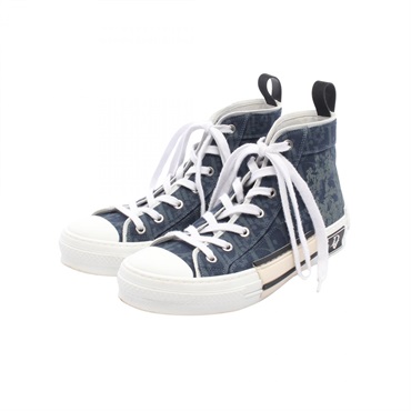Christian DIOR Denim Tears B23 high-top sneakers #39 shoes canvas Navy Used mens