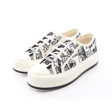 Christian Dior WALK'N'DIOR Plan de Paris Platform sneakers shoes #39 canvas CD