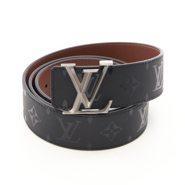 LOUIS VUITTON Ceinture LV Initial Pyramid Monogram Illusion belt #95 leather