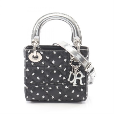 Christian Dior Lady Dior Mini Cannage Star shoulder crossbody Handbag leather BK