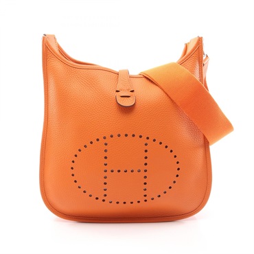 HERMES Evelyne 3 Trois PM Shoulder Bag Clemence leather Feu Used Women SHW B
