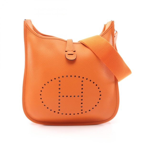 HERMES Evelyne 3 Trois PM Shoulder Bag Clemence leather Feu Used Women SHW B