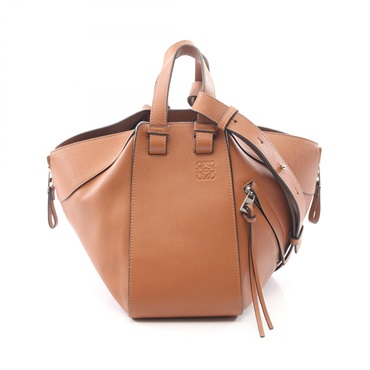 LOEWE HAMMOCK SMALL shoulder Handbag leather Brown Used Women