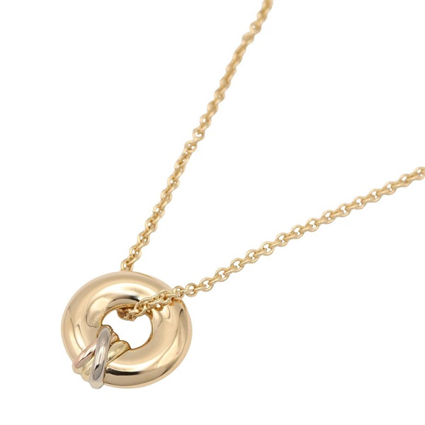 CARTIER Trinity Thread Necklace Pendant 18KYRWG Yellow White Rose Gold Women