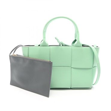 BOTTEGA VENETA Mini Arco Tote Shoulder Crossbody Handbag leather Green Used