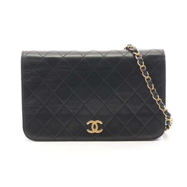 CHANEL Matelasse Chain Shoulder Bag A03568 Lamb sheep leather Black Used GHW
