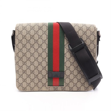 GUCCI GG Supreme Messenger Shoulder Crossbody Bag 475432 canvas leather Used