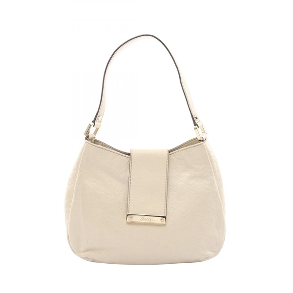 GUCCI Guccissima Shoulder Handbag 211934 leather Beige Used Women