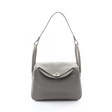 HERMES Lindy 26 Shoulder Hand Bag Evercolor leather Grimayer Used Women U SHW
