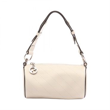 GUCCI Blondie Cylinder Shoulder Handbag 760170 leather Beige Used Women GG