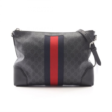 GUCCI GG Supreme Webbing Line Shoulder Crossbody Bag 474139 canvas leather Used