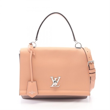 LOUIS VUITTON Lockme II Shoulder Handbag M50918 leather Pink Black Used Women LV