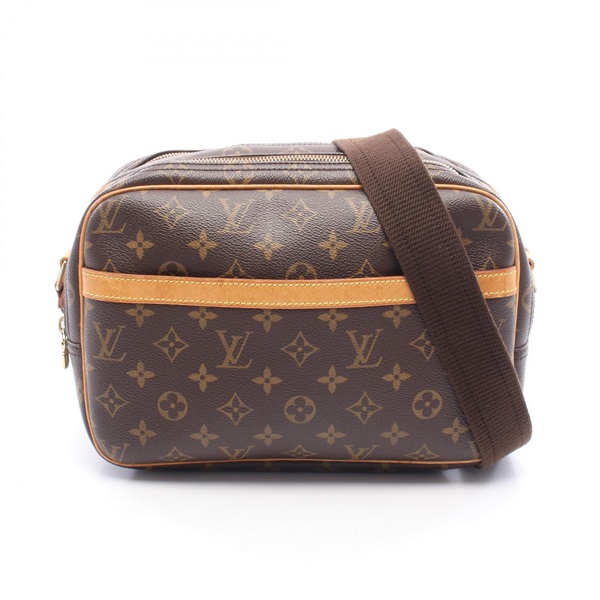 LOUIS VUITTON Reporter PM crossbody Shoulder Bag M45254 Monogram leather Brown