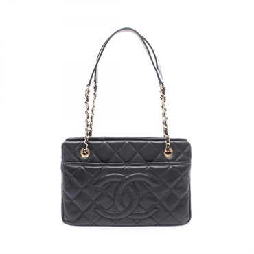 CHANEL Matelasse Tote chain shoulder crossbody Bag A67294 leather Black Used GHW