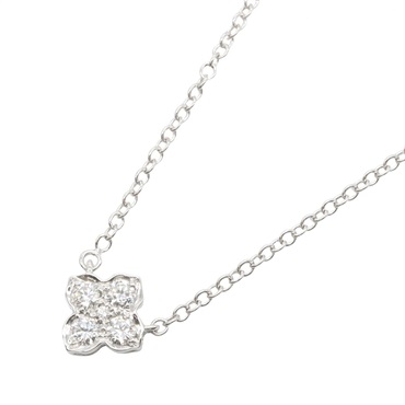 CARTIER Hindu Diamond Necklace Pendant 18KWG White Gold Clear Used Women