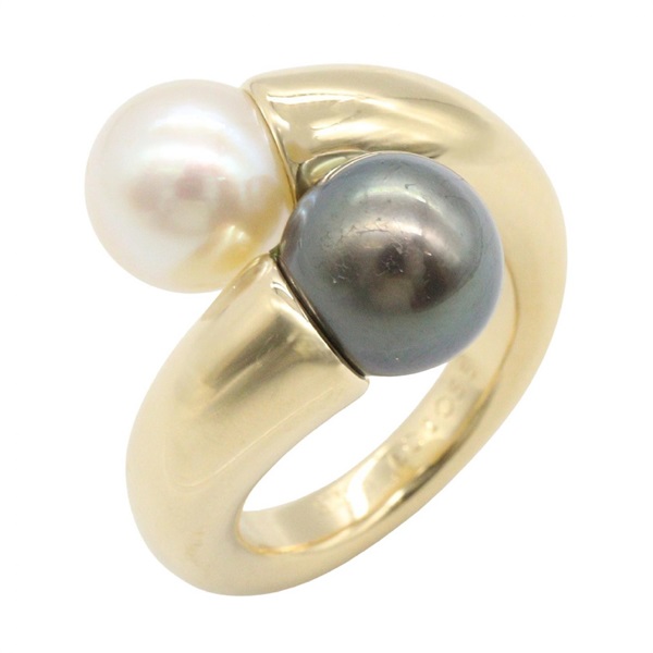 CARTIER Perla Toi et Moi Pearl Ring 18KYG Yellow Gold Used Women US#6.25 #53