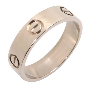 CARTIER Love Ring 18KWG White Gold Used unisex US size 8.75 #59