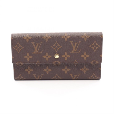 LOUIS VUITTON Porte Tresor International Long wallet M61215 Monogram canvas Used