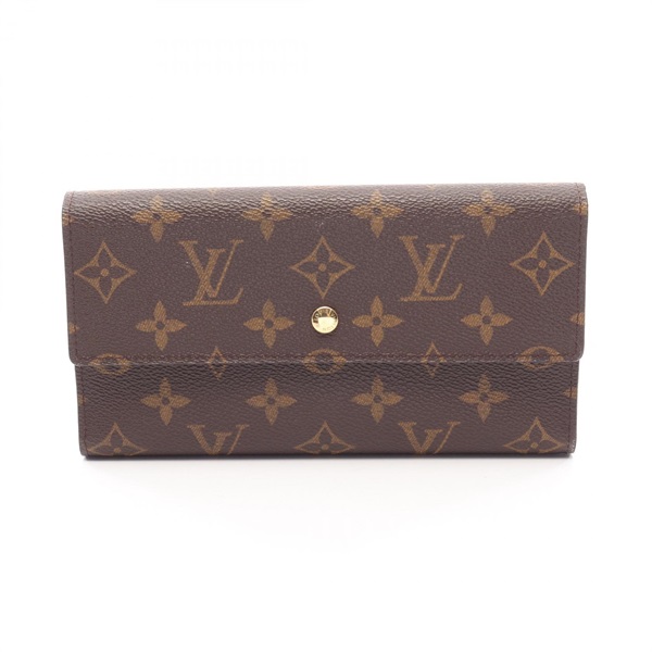 LOUIS VUITTON Porte Tresor International Long wallet M61215 Monogram canvas Used