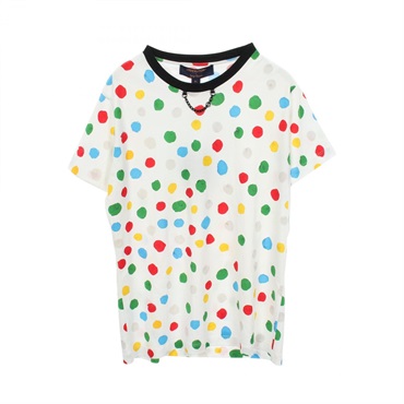 LOUIS VUITTON yayoi kusama Polka dot Chain T-shirt RW231J XK1 FOTS42 cotton #XL