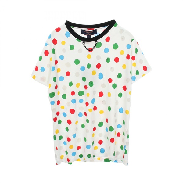 LOUIS VUITTON yayoi kusama Polka dot Chain T-shirt RW231J XK1 FOTS42 cotton #XL