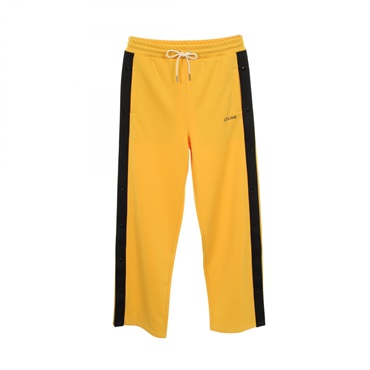 CELINE Side button Pants #S trousers polyester Yellow Black Used mens