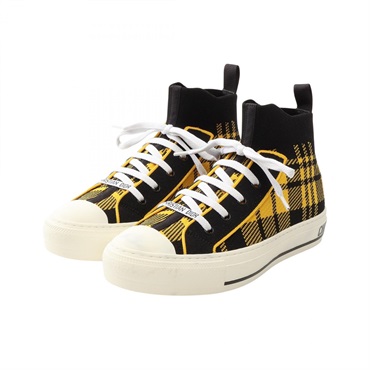 Christian Dior WALK'N'DIOR High Top Check Sneakers #37 KCK341TKT Fabric Used