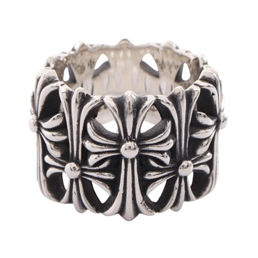 CHROME HEARTS Cemetery Cross Ring Silver 925 Used Men US size #9.5 JP size #20