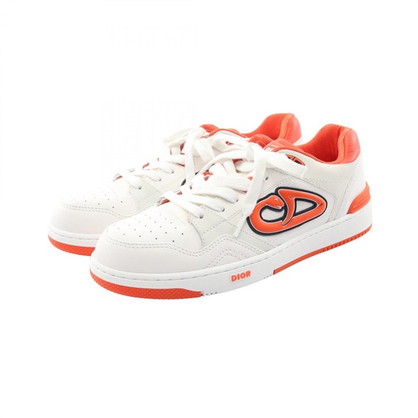 Christian Dior KAWS B57 Low-Top Sneakers #41 leather rubber White Orange