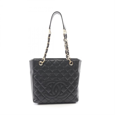 CHANEL Matelasse PST Tote chain shoulder Bag A50994 Calfskin leather BK Used GHW