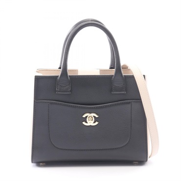 CHANEL Shoulder Neo Executive Tote Small crossbody Handbag A69929 leather black