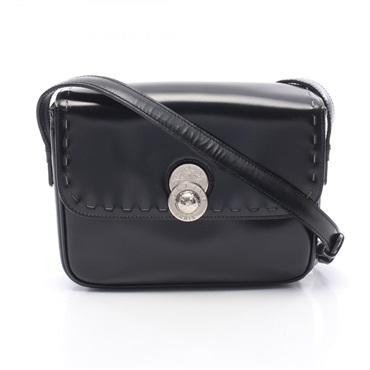 CELINE Star ball Shoulder crossbody Bag Patent leather Black Used Women