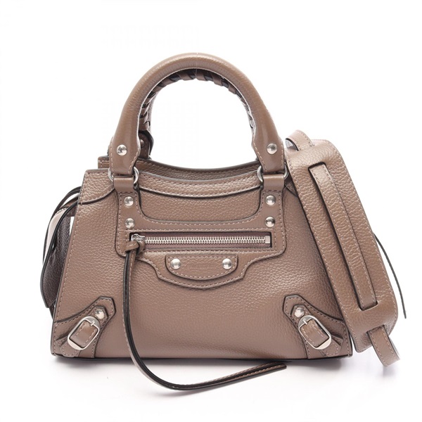 BALENCIAGA NEO CLASS CITY MINI Shoulder Crossbody Handbag 638524 leather Used