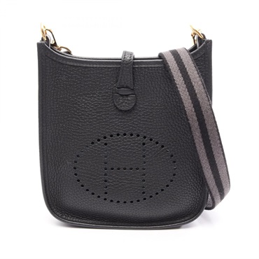 HERMES Evelyne Amazon TPM Shoulder crossbody Bag B Taurillon Clemence Black GHW