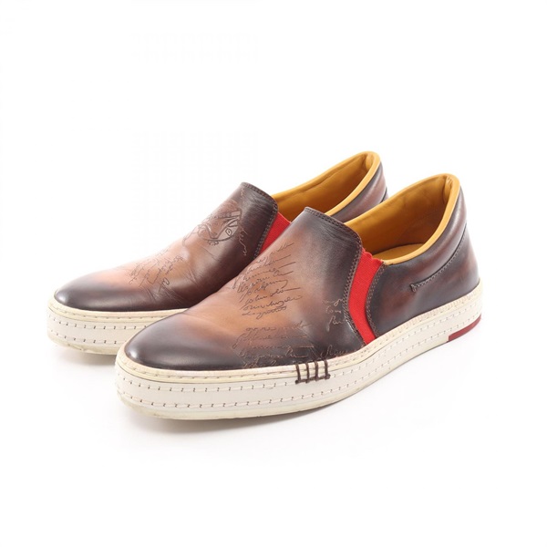 Berluti Scritto Palermo Slip-ons Sneakers Shoes #6 leather Brown Used mens