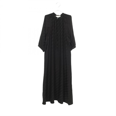 CELINE Triomphe Chain pattern Dress #36 2R091876H silk Black Used Women