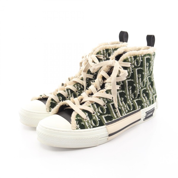 Christian Dior B23 High Top Sneakers Shoes #43 Oblique Tapestry Fabric Used