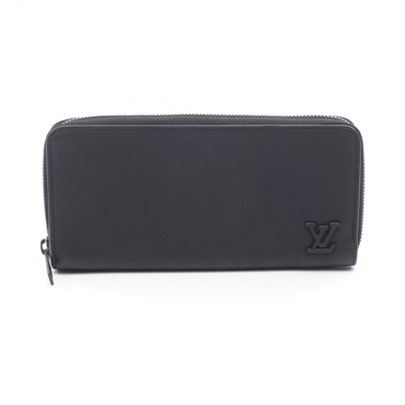 LOUIS VUITTON LV Horizontal Zippy Wallet M25959 Aerogram leather Black Used mens
