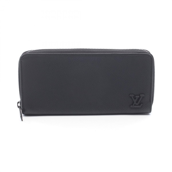 LOUIS VUITTON LV Horizontal Zippy Wallet M25959 Aerogram leather Black Used mens