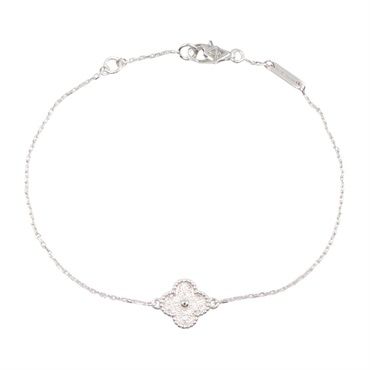Van Cleef & Arpels Sweet Alhambra Diamond Bracelet VCARO85600 18KWG Used Women