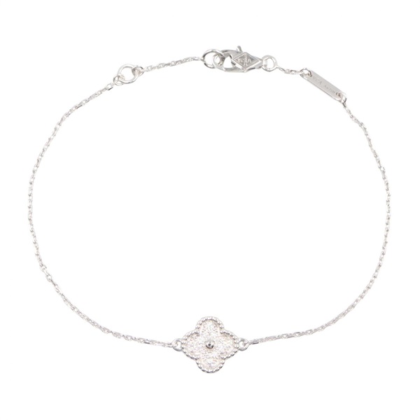 Van Cleef & Arpels Sweet Alhambra Diamond Bracelet VCARO85600 18KWG Used Women