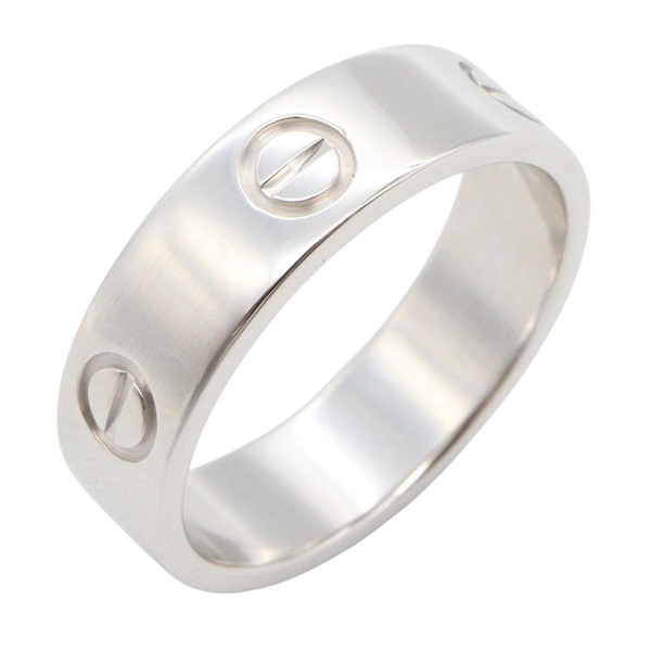 CARTIER Love Ring 18KWG White Gold Used Women US size #8 #58