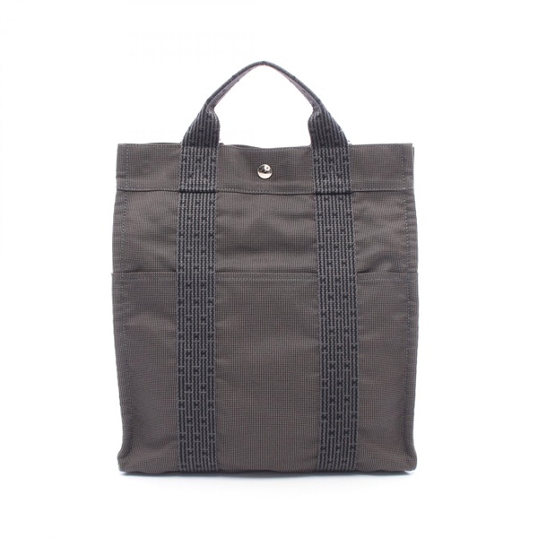 HERMES Herline a dos MM Rucksack Backpack bag canvas Gray Used unisex SHW
