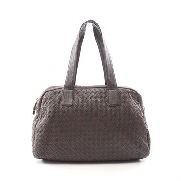BOTTEGA VENETA Intrecciato Tote hand Bag leather Brown Used Women