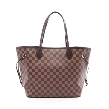 LOUIS VUITTON Neverfull MM Tote shoulder Bag N41358 Damier leather ceries Ebene