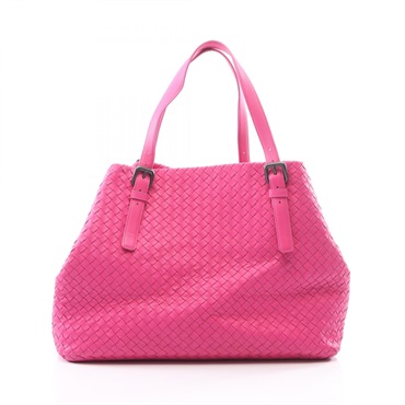 BOTTEGA VENETA Intrecciato Tote shoulder hand Bag leather Pink Used Women