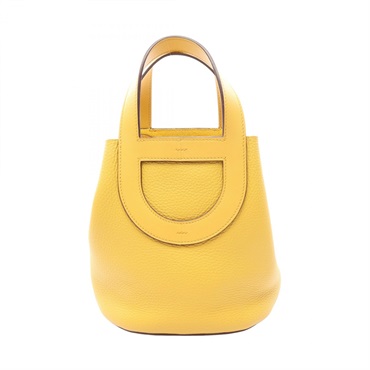 HERMES In the Loop 18 Handbag Clemence Swift leather Yellow Sun Used Women SHW W